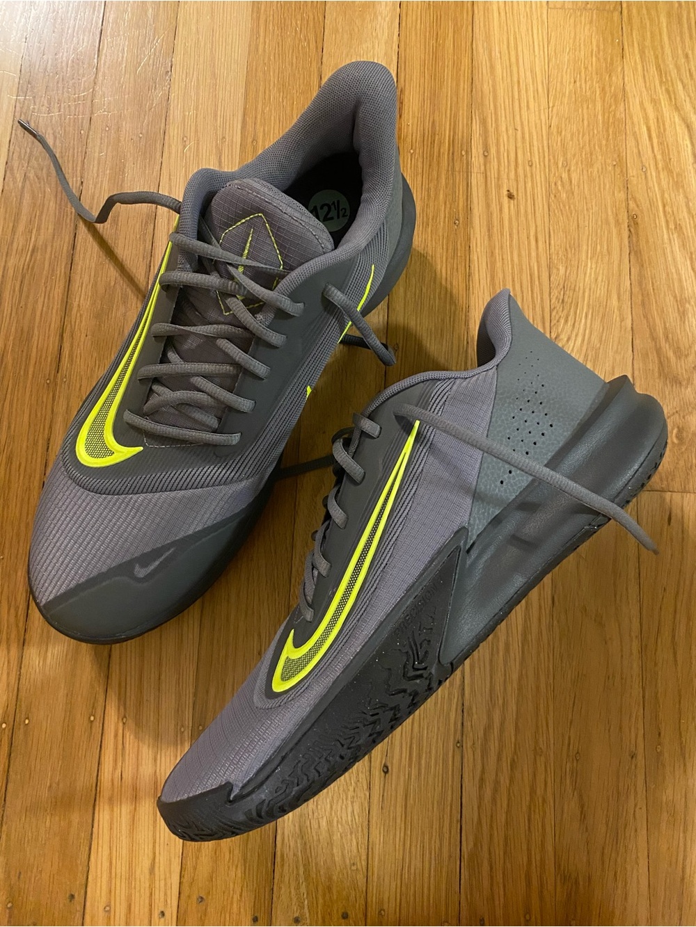 NEW Nike Precision 7 Smoke Grey Volt Shoes